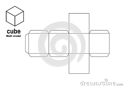 3d model maths shapes Patterns print perfectly on A4 and standard letter size paper.Â  To enlarge or minimize use a photocopier.Â  Vector Illustration